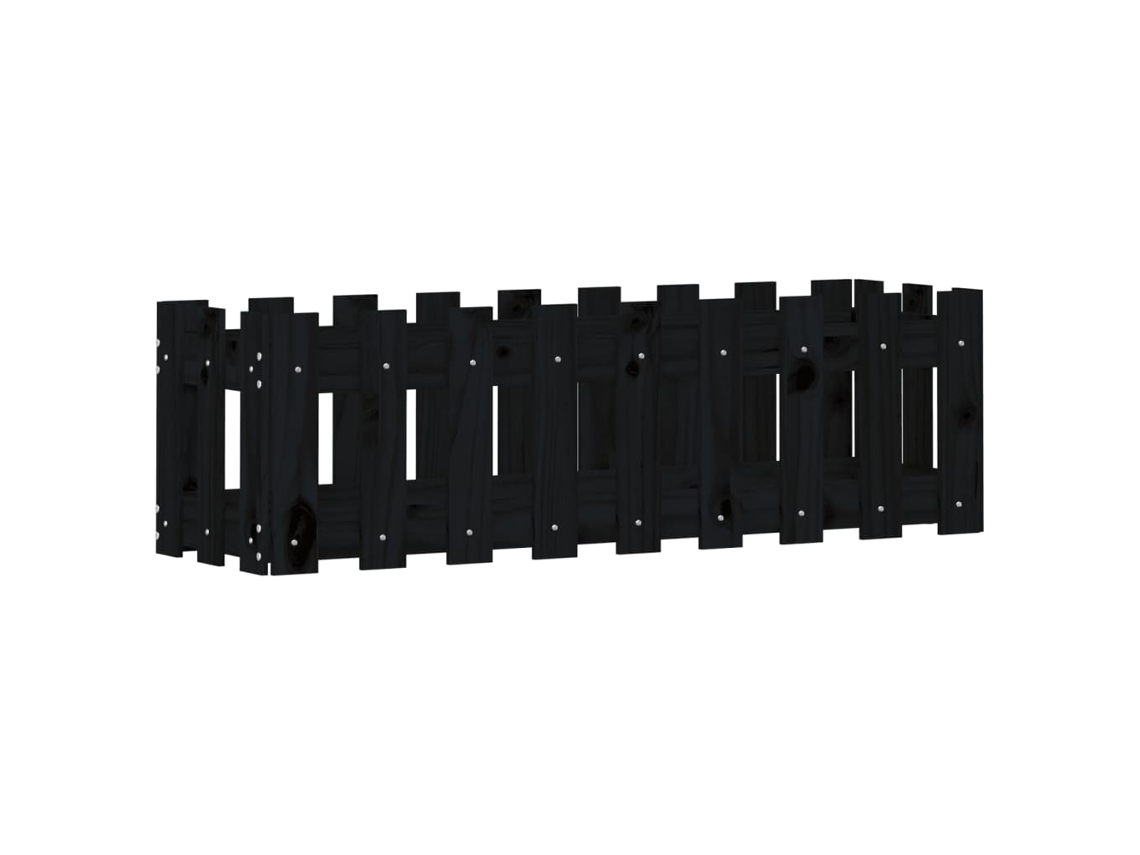 Garden Raised Bed, Garden Raised Beds Vidaxl Preto Madeira De Pinho (100 X 30 X 30 Cm)