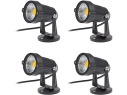 Unidade de holofote led cob de 5w ajustável para jardim e pátio 4000k branco quente AQUAFORGE