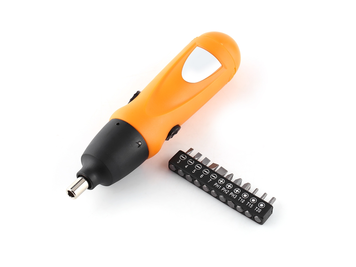 Chave De Parafuso Elétrica Sem Fio Com Bateria E 11 Bits Para Reparos