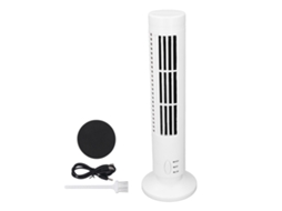 Vents Tower Usb Sem Lâminas 2 Velocidades Silencioso Branco