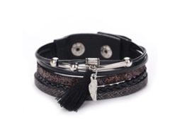 Pulseira De Veludo Estilo Coreano Franja Folha Padrão Joyeria