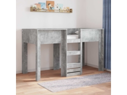 Vidaxl Beliche Para Crianças Cinzento 75 X 190 Cm Derivados De Madeira