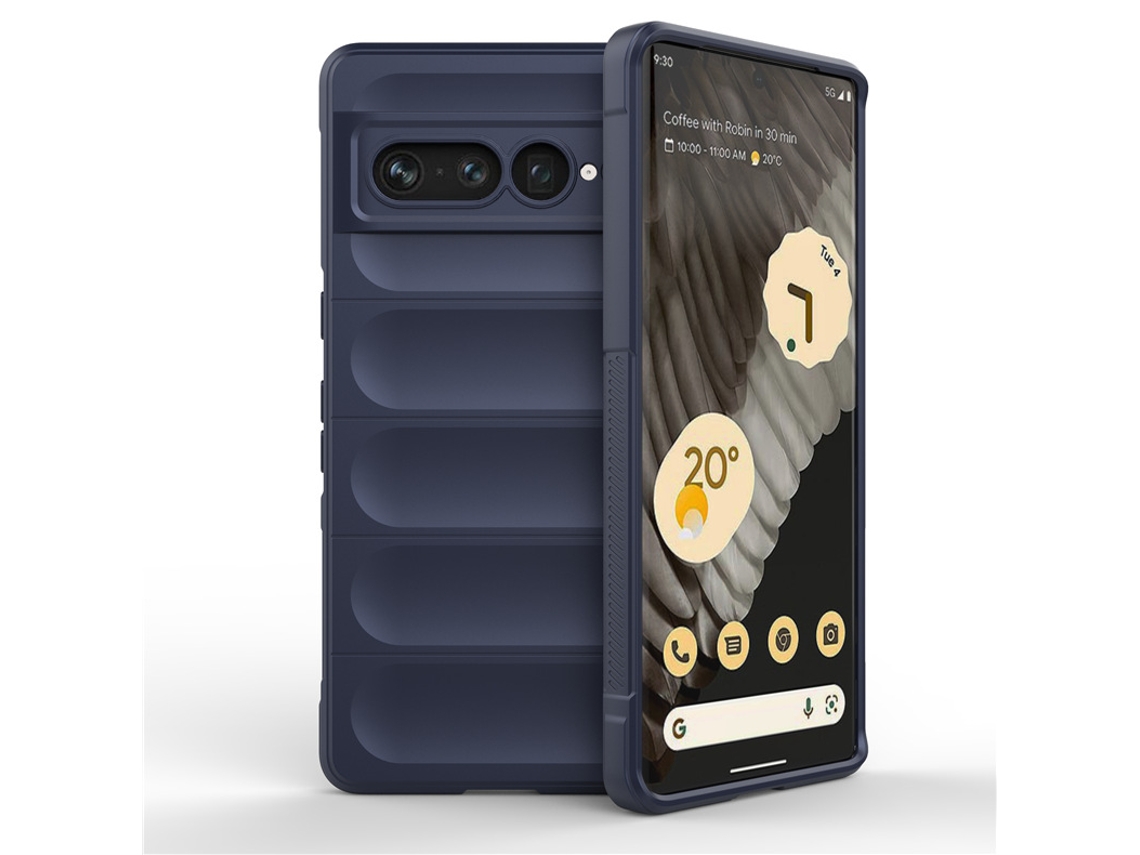 Capa Material Totalmente Coberto Para Google Google Pixel 8a Yuysan Textura Macia Azul