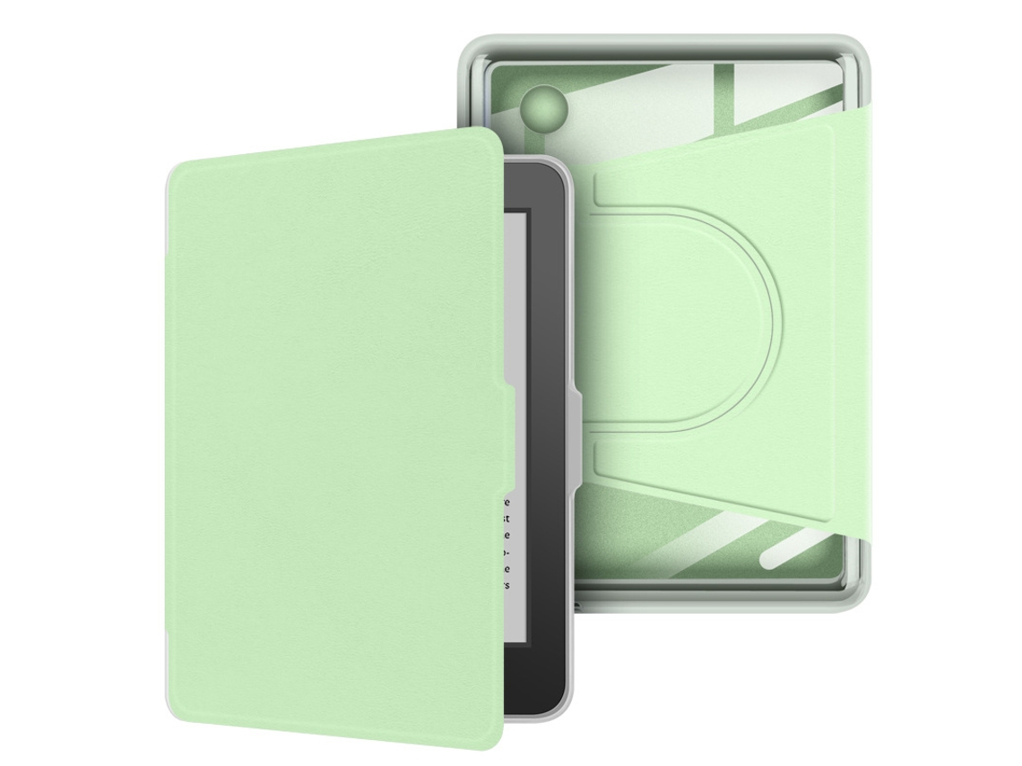 Capa para Kobo Clara 2e 6 Polegadas SIURN com suporte ajustável em 360 graus verde