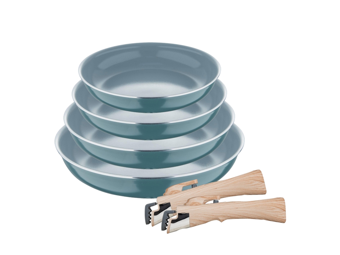 Conjunto De Panelas Bergner Click&cook Com Cabo Removível