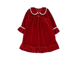 2026 conjunto de Pijamas de Natal Vermelho para Meninos e Meninas Tecido de Veludo Dourado Inverno Sdd 8 9t Rojo C