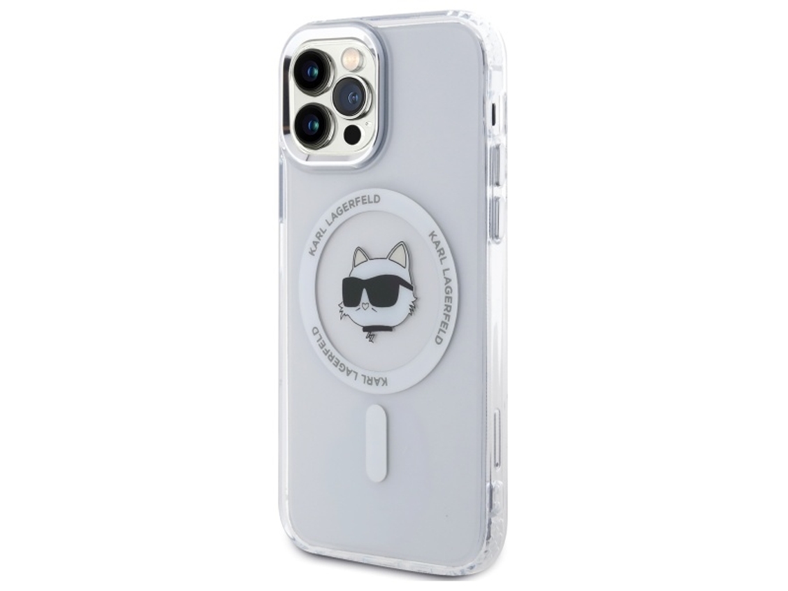 Capa Magsafe para iPhone 12 KARL LAGERFELD Pele Sintética Branco