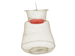 Cesta de Pesca Redonda Plegable Acero Inoxidable 33cm