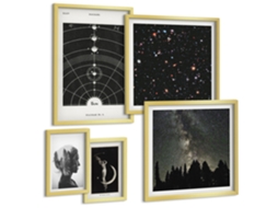 Conjunto De Pinturas Inspirações Espaciais Galáxias Espelharte (5 Peças)