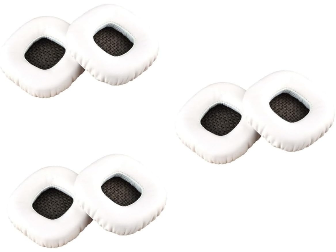 Conjunto de 3 Almofadas de Substituição em Pu para Fones de Ouvido Major Square Brancos Upgrade SFUSHOS