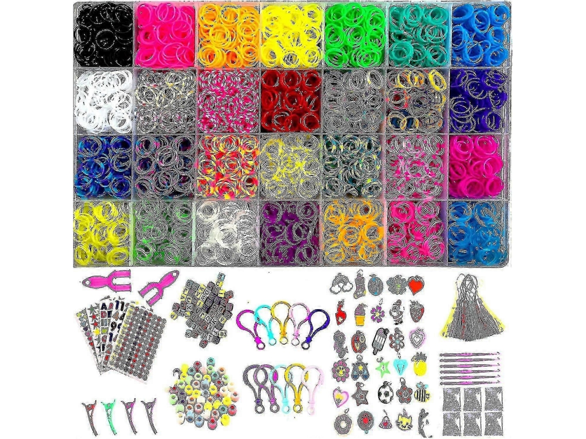 12000 Elásticos Coloridos Para Fazer Pulseiras, Diy Crafts Christmas Gift Tear Kit Set Hengjian