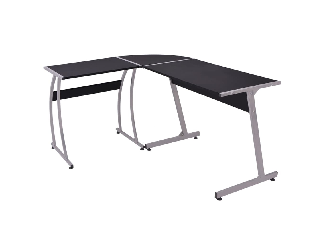Vidaxl Mesa De Canto Em Forma De L Preto