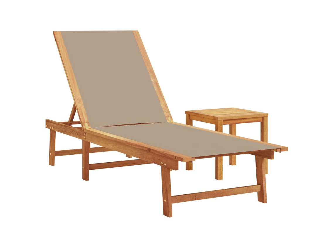 Sun Lounger, Sun Loungers Vidaxl Marrom Madeira De Acácia (n/a)