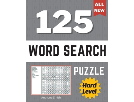 Livro Hard Expert Level Word Search Puzzle 125 Challenging Puzzles Activity Book De Anthony Smith (inglês)