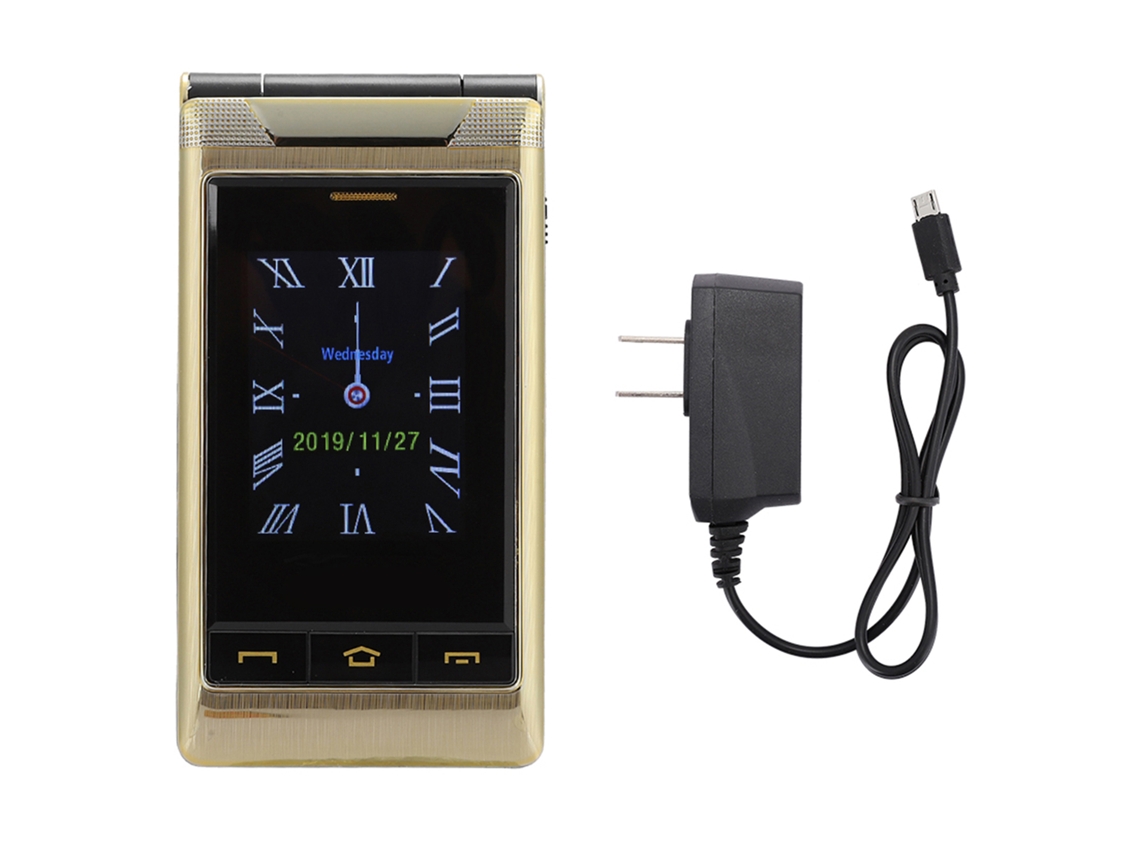Laxiscreed Telefone Celular Com Duplo Ecrã Para Idosos, Fácil De Usar E Confiável