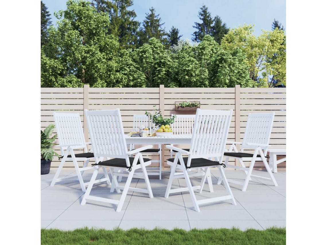 Vidaxl Almofadões P/ Cadeiras De Jardim 6 Pcs Tecido Oxford Preto