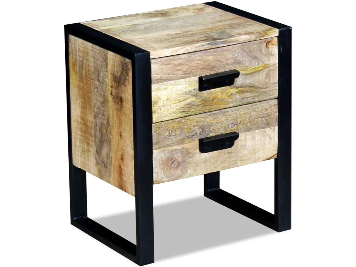Side Table, Night Stand Vidaxl Marrom Madeira