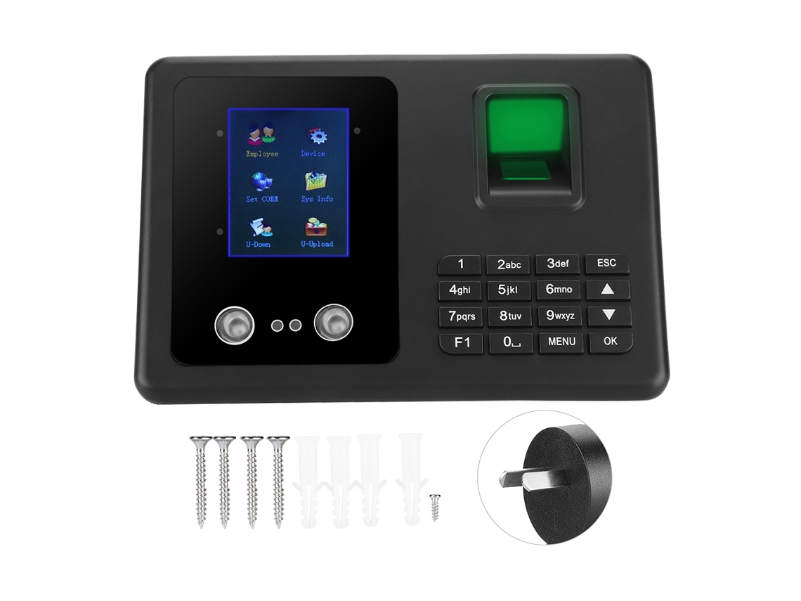 Máquina De Registro De Ponto Por Impressão Digital (2,8 Polegadas, Tipo Sem Software)