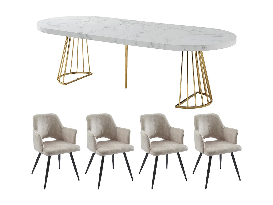 Conjunto Mesa E Cadeiras Firela