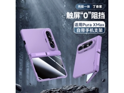 Capa Para Celular Huawei Puraxmax (roxa, Privacidade) Com Pintura Texturizada Que Imita A Pele E Dobradiça De Mola.