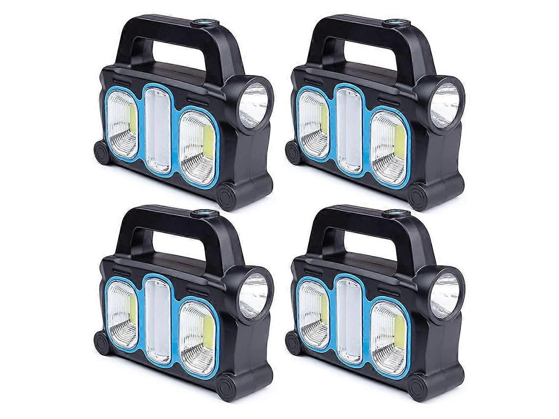 Lanterna De Acampamento Led Cob Recarregável Por Usb, 3 Em 1, Pacote Com 4 Lanternas De Emergência À Prova Dágua, Luz Led Portátil Olysi Shop
