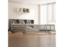 Sofá Cama Daybett 140x200cm Com Gaveta Armazenamento Cinza Pinho