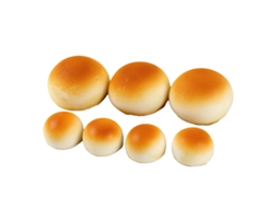 Laxiscreed Mini Tocador De Pão Dourado Para Chaveiro, 10cm, Modelo De Pão Macio E Funcional