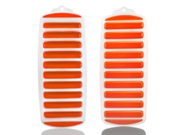 Conjunto De 2 Formas De Gelo Lineares, Laranja