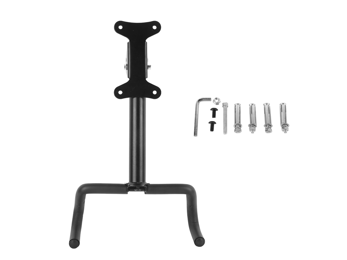 Suporte de Parede para Bicicleta Horizontal em Aço Pesado Preto S/MARCA