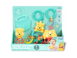 Baby Winnie Conjunto De Presente De Nascimento Para Bebê, 5 Brinquedos Incluindo 1 Mordedor Winnie E O Ball, Chocalho E Prendedor De Carrinho Disney