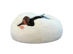 Pufe Gigante Pele Sintética Bananair Branco 200 Cm