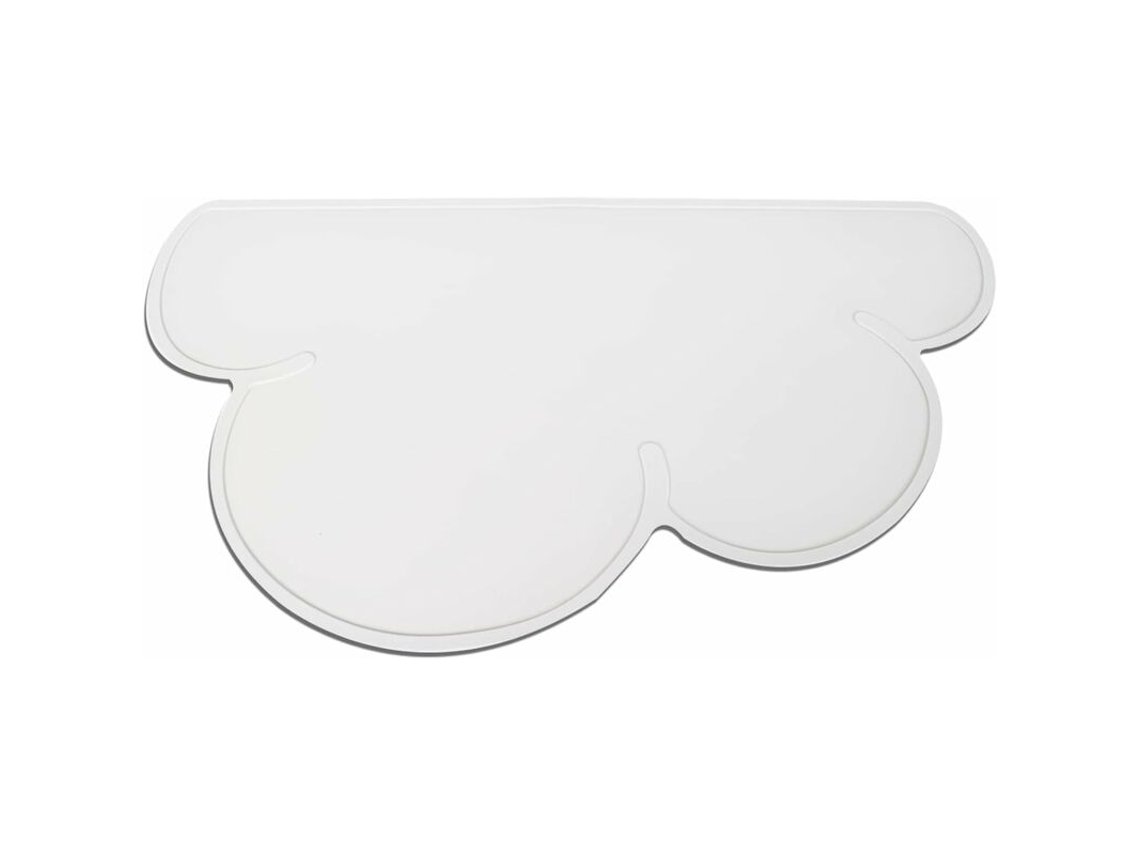 Tapete de Silicone para Comedouros de Cães e Gatos, Antiderrapante, Impermeável, em Formato de Nuvem, Cinza AQUAFORGE