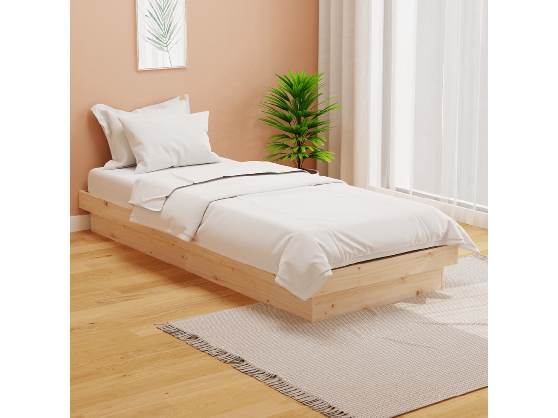 Estrutura Cama Pequena Solteiro 75x190 Cm Madeira Maciça