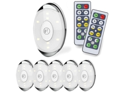 Luzes Led Armários Bateria Brilho Ajustável Controle S/MARCA