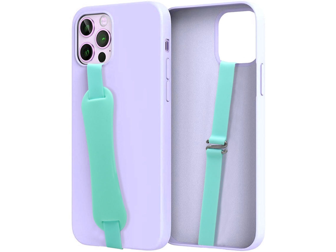 Suporte Universal De Silicone Para Celular Com Faixa Elástica Para Android E Iphone. Cor Menta.