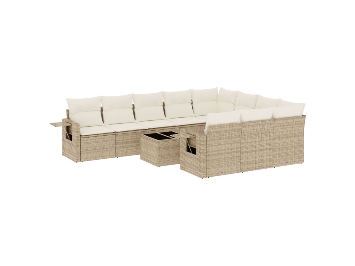 Garden Sofa Set, Garden Sofa Sets Vidaxl Bege Rattan / Vime (n/a)