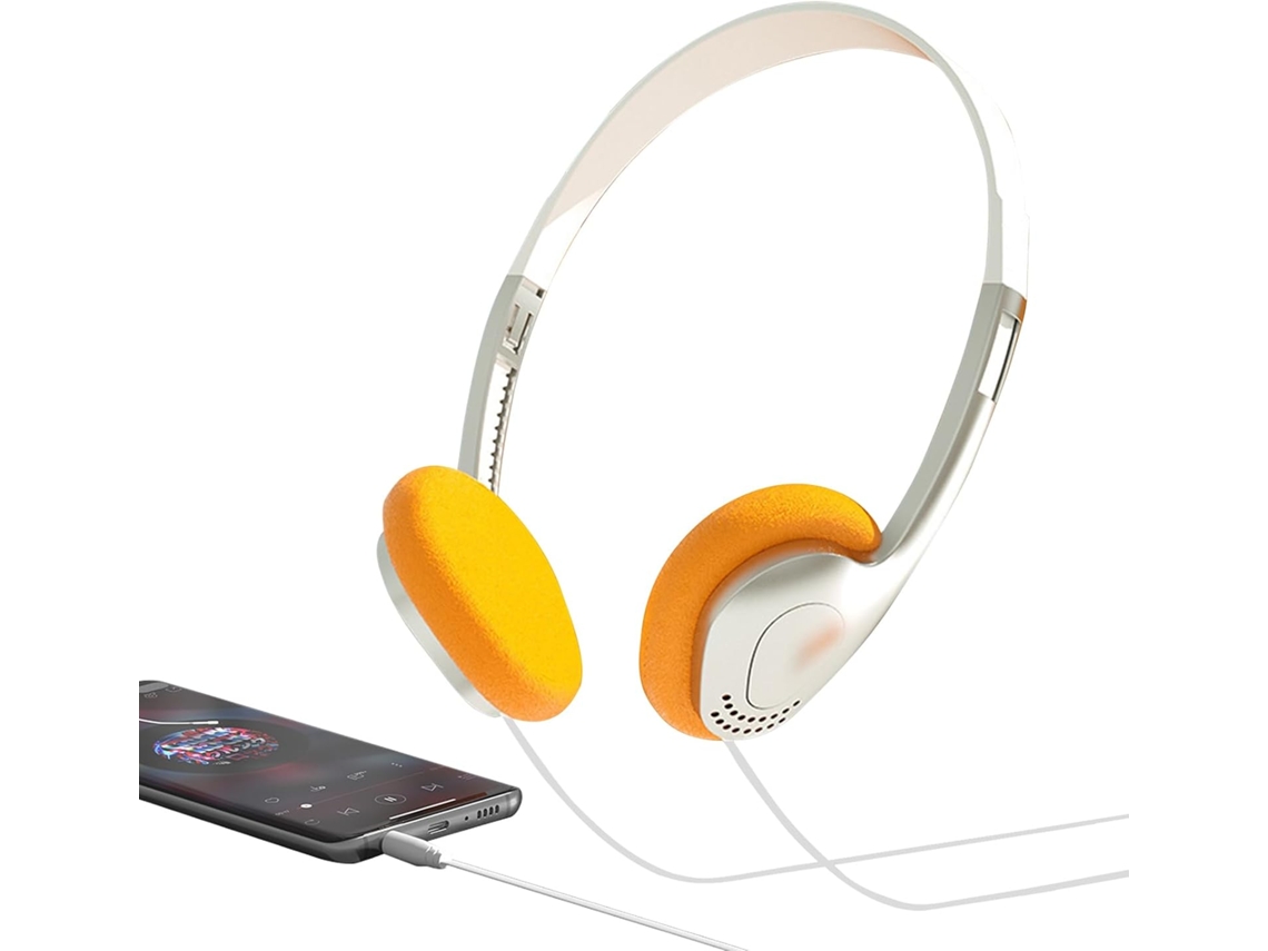 Fones De Ouvido Retrô Supra Auriculares Com Som Estéreo E Confortáveis