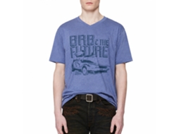 Rockinstone Back To The Future Movie Brb2 Heather Light Blue Adult T-shirt Size:xxxl