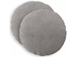 Vidaxl Capa Almofada 2 Pcs Heerlen Cinzento-claro Ø 60 Cm Cordão