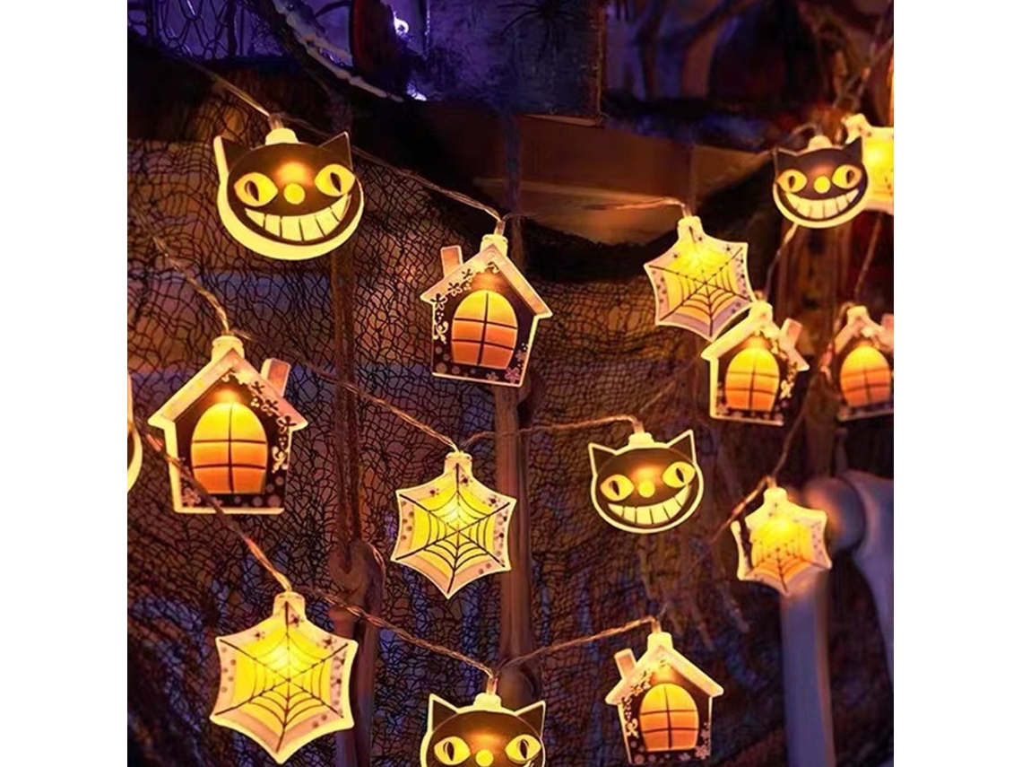Luzes de Natal À Bateria Lanternas de Abóbora Morcego e Fantasma Halloween NEVEANCE