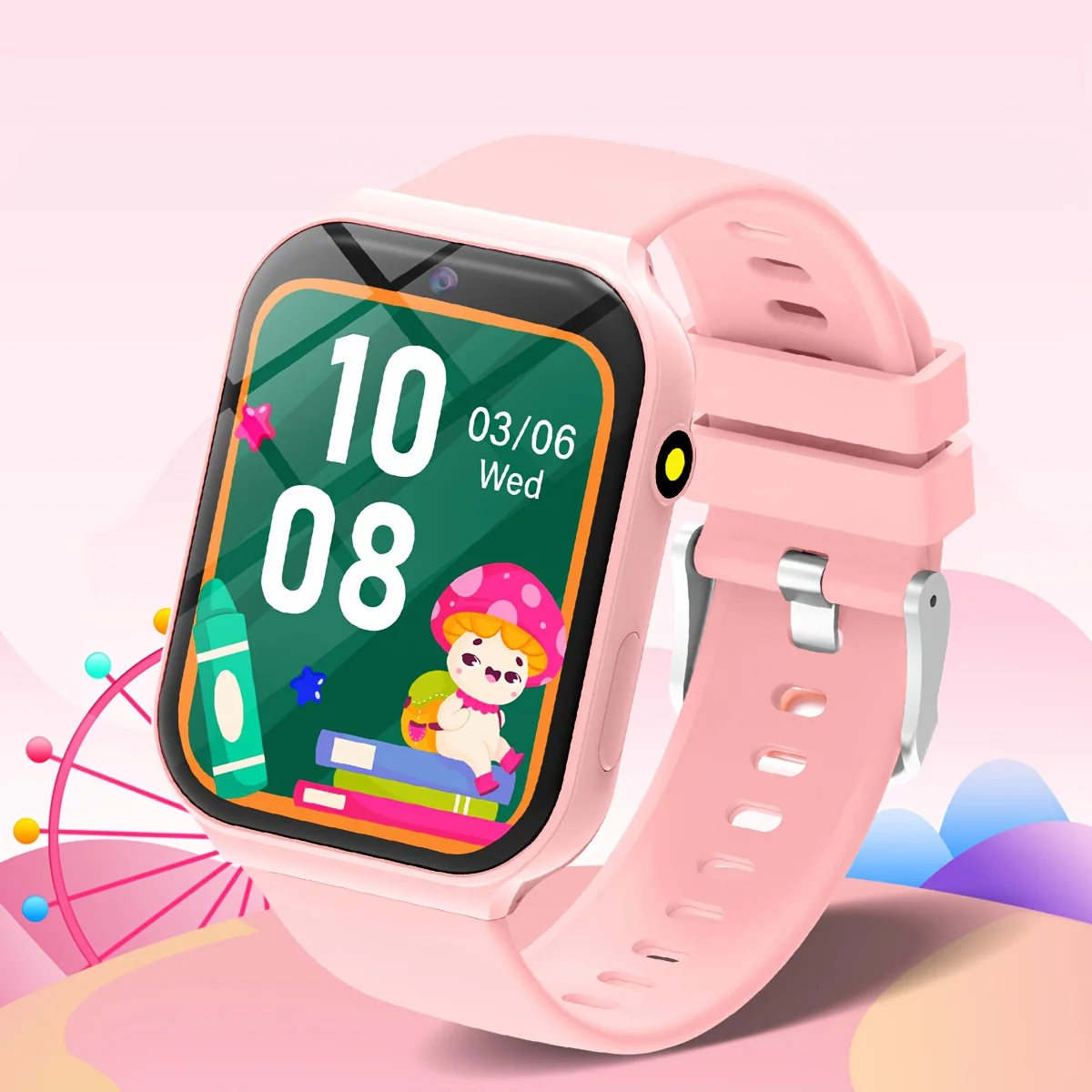 (rosa) Smartwatch Para Adolescentes Com Vários Jogos De Quebra-cabeça Integrados