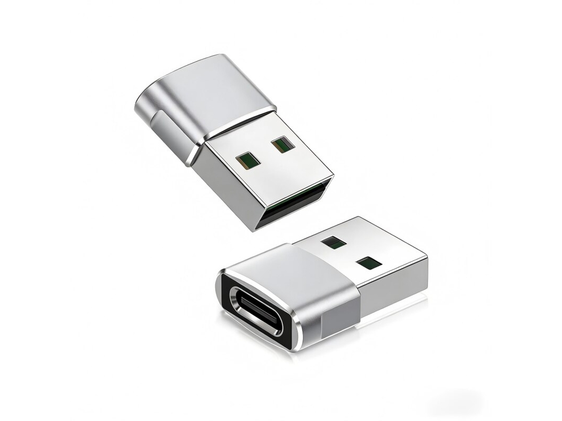Set 2 Adaptador Usb c para Usb 10gbps, Preto AOZORZ