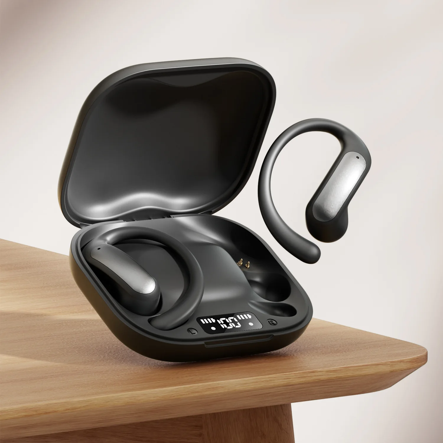 (preto) Fones De Ouvido Bluetooth 5.4 De Design Aberto Com Graves Potentes.