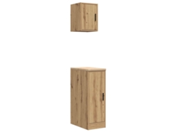 Garage Cabinet, Garage Cabinets Vidaxl Marrom Madeira Processada (30 X 51 X 85 Cm)