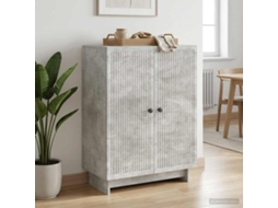Vidaxl Buffet Cinzento Cimento 66 X 34,5 X 90 Cm Derivados De Madeira