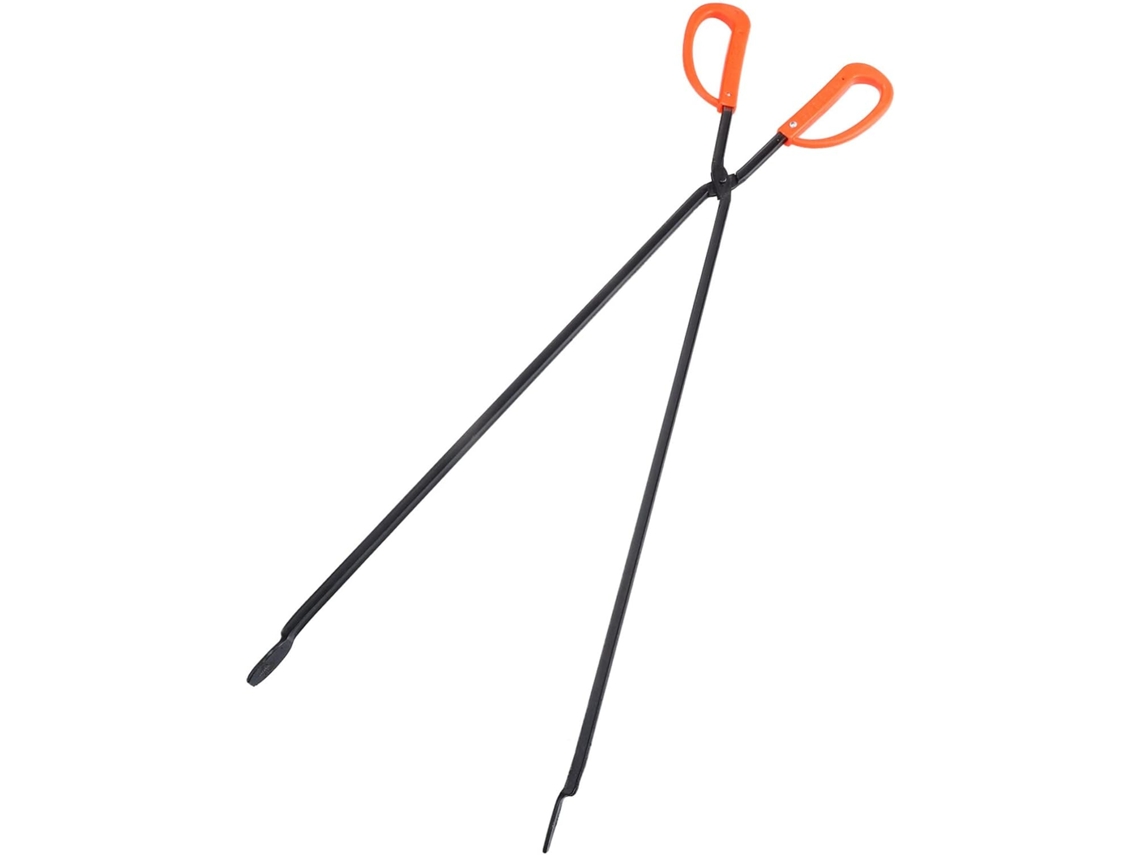Pinça Para Resíduos Doitool, Em Ferro Vermelho E Plástico, Com Cabo Longo, Ideal Para Churrascos, Prevenindo Queimaduras