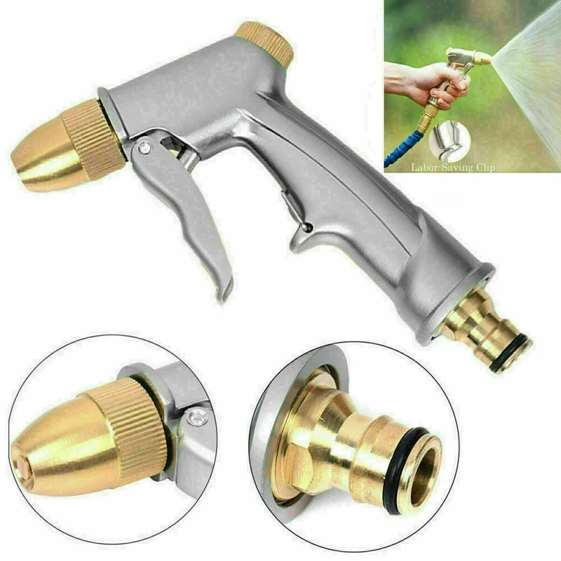 Pistola De Pulverização De Água De Alta Pressão Com Bico De Latão Para Lavagem De Jardim E Gramado