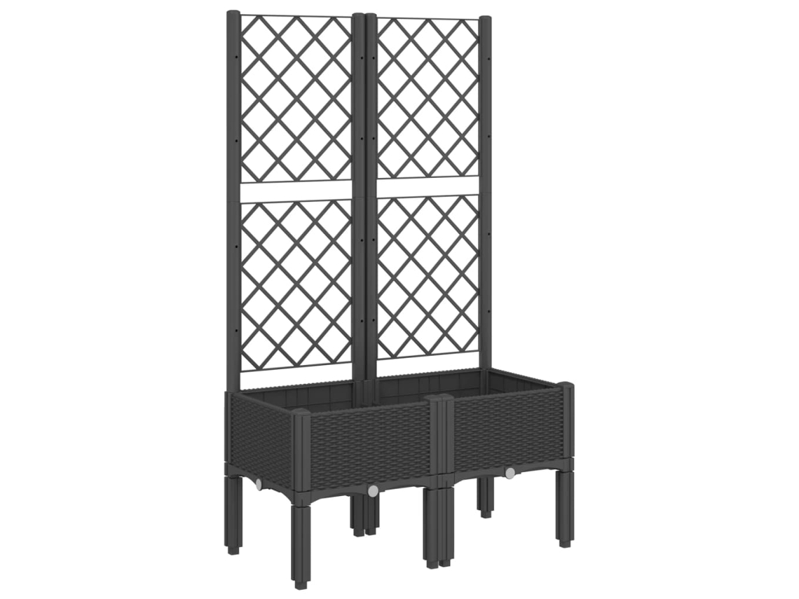 Garden Planter, Garden Planters Vidaxl Preto Polipropileno (80 X 40 X 142 Cm)