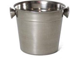 Balde Elegante De Aço Inoxidável De 10 Cm - Perfeito Para Armazenar Vinho Durante O Jantar.