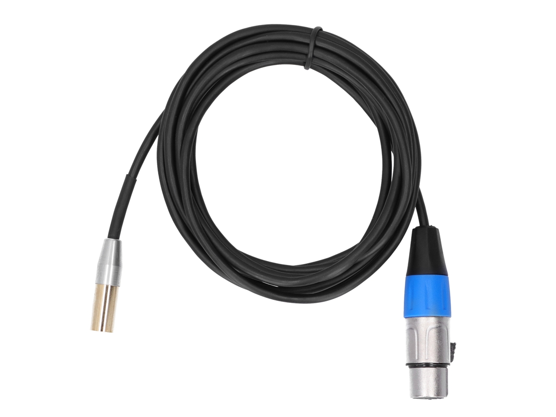 CABO DE ÁUDIO 3PIN MINI XLR MACHO PARA XLR FÊMEA, 3M Mali